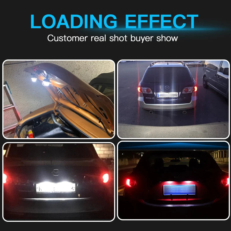 2XLED License Plate Light LED Number Plate Lamp No Error For Mazda Protege MPV Tribute Miata Mx5 mk2 Ford Escape Mercury Mariner