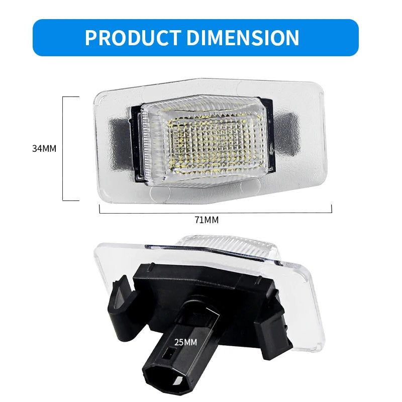 2XLED License Plate Light LED Number Plate Lamp No Error For Mazda Protege MPV Tribute Miata Mx5 mk2 Ford Escape Mercury Mariner