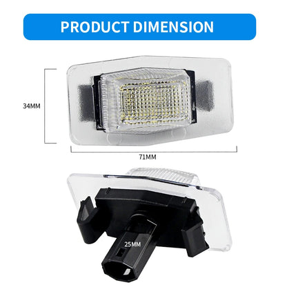 2XLED License Plate Light LED Number Plate Lamp No Error For Mazda Protege MPV Tribute Miata Mx5 mk2 Ford Escape Mercury Mariner