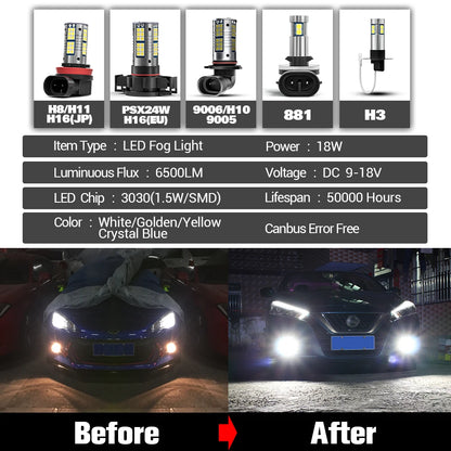 For Mazda MX-5 MX 5 MX5 NC 2006-2015 Accessories 2pcs LED Fog Light 2007 2008 2009 2010 2011 2012 2013 2014