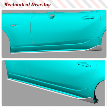 Car Side Skirts Bumper Aprons Carbon Fiber for Mazda MX 5 ND Miata Convertible RF GX 2 Door 2016 2017 Car Styling Side Spoiler