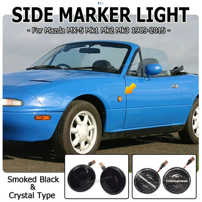 2Pcs Led Dynamic Blinker Indicator Side Marker Turn Signal Light Accessorie For Mazda MX5 Miata Mk1 Mk2 Mk3 1989-2015 Na Nb Nc