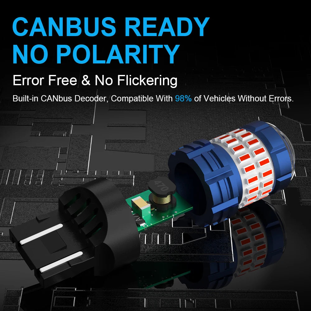 1pcs LED Brake Light Blub Lamp W21/5W 7443 T20 Canbus For Mazda 2 3 5 6 Axela RX-8 CX-3 CX-5 CX-7 Miata MPV MX-5 Miata