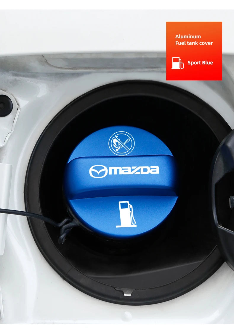 Mazda Speed Car Fuel Tank Cap Alloy Petrol Box Cover Accessories For Mazda 2 3 6 5 Atenza CX3 CX5 MX5 CX7 Axela CX30 CX90 CX60