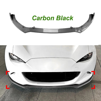 For Mazda MX-5/ Miata ND 2016+ Front Bumper Shovel Front Lip Spoiler Exterior Modification Glossy Black ﻿