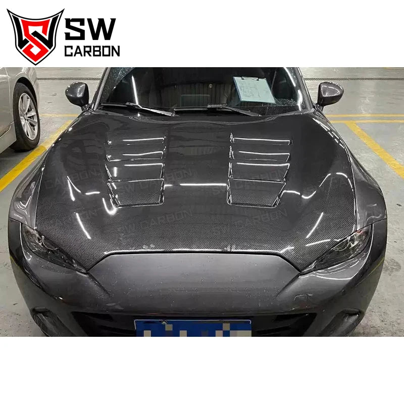 Carbon Fiber/FRP Engine Hood  For Mazda MX5 Miata ND CS Upgrade Front Valve Cover