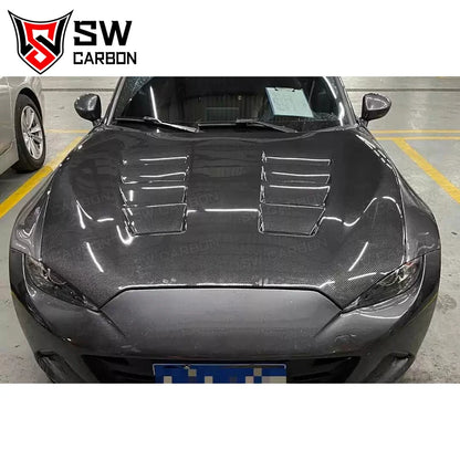 Carbon Fiber/FRP Engine Hood  For Mazda MX5 Miata ND CS Upgrade Front Valve Cover