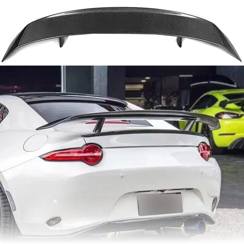 For 2016-2023 Mazda MX5 MX-5  Frp/Genuine Carbon Fiber and Miata Garage Rear Wing Decoration PK Style Rear Spoiler