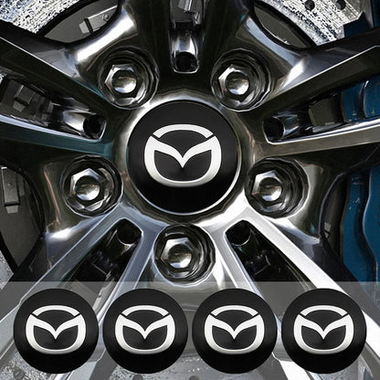 4Pcs 56mm/60mm Car Wheel Center Hub Caps Rim Cover Badge Emblem For Mazda 2 3 5 6 323 626 CX3 CX5 CX30 RX8 MX5 Atenza Axela MS