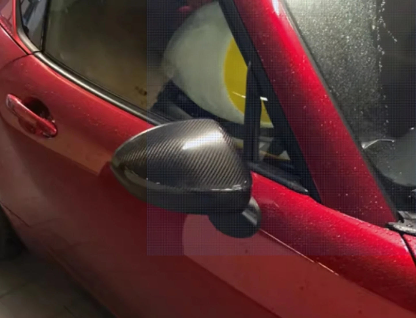 For Mazda MX-5 Miata MX5 2016-2025 Real Carbon Fiber Rear View Mirror Cover Rearview Cap Shell Add On Type