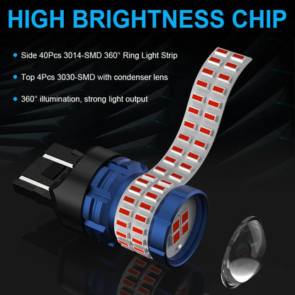 1pcs LED Brake Light Blub Lamp W21/5W 7443 T20 Canbus For Mazda 2 3 5 6 Axela RX-8 CX-3 CX-5 CX-7 Miata MPV MX-5 Miata