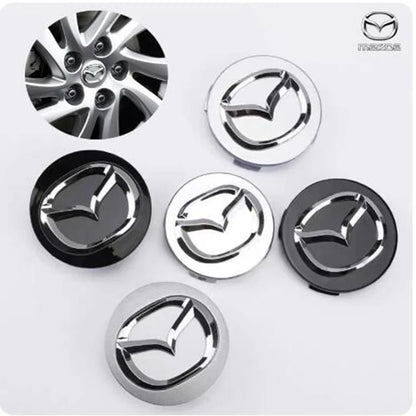 4Pcs 56mm/60mm Car Wheel Center Hub Caps Rim Cover Badge Emblem For Mazda 2 3 5 6 323 626 CX3 CX5 CX30 RX8 MX5 Atenza Axela MS