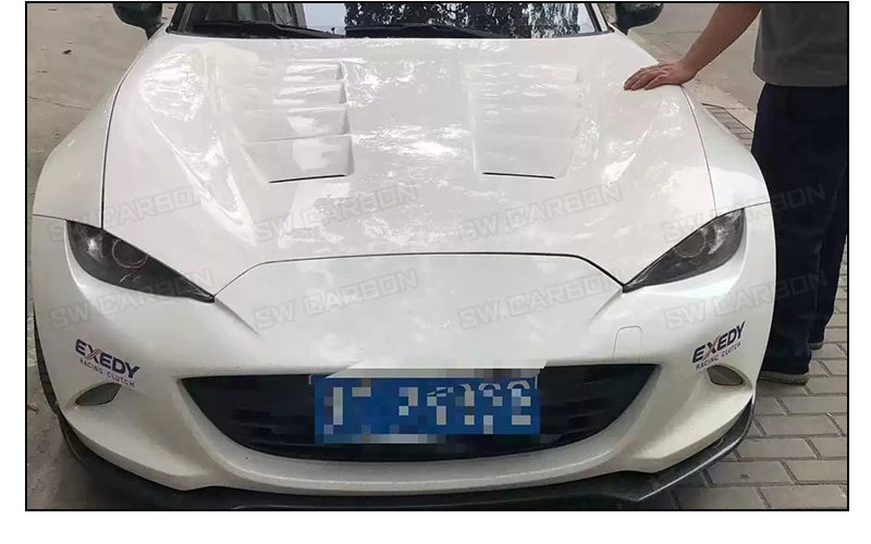 Carbon Fiber/FRP Engine Hood  For Mazda MX5 Miata ND CS Upgrade Front Valve Cover