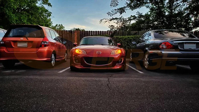 For Mazda Mx-5 Mx 5 Miata Roadster NB NC ND Ultra Bright A/W Switchback DRL Turn Signal Light Led Angel Eyes Kit Halo Rings