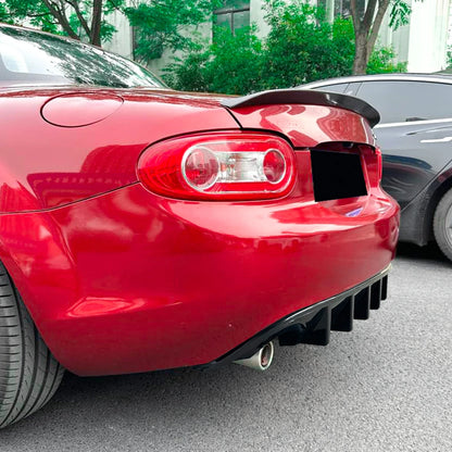 For Mazda MX-5 Miata NC 2006-2015 Rear Lip Spoiler Rear Bumper Shovel Lower Lip Splitter Modification Car Body Kit Glossy Black