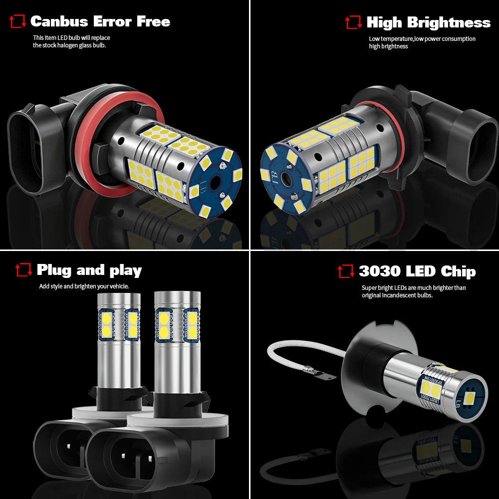 For Mazda MX-5 MX 5 MX5 NC 2006-2015 Accessories 2pcs LED Fog Light 2007 2008 2009 2010 2011 2012 2013 2014