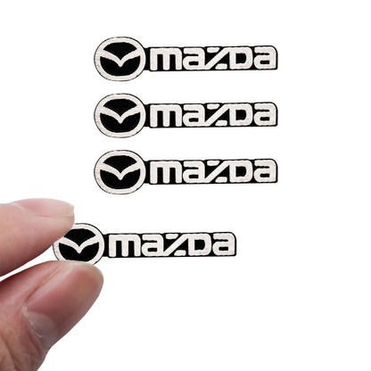 4pcs Car Audio Speaker Decorate Stickers 3D Aluminum Badge Emblem Decal For Mazda 2015 RX7 MX3 Axela 3 626 5 Atenza MX5 RX8 2019