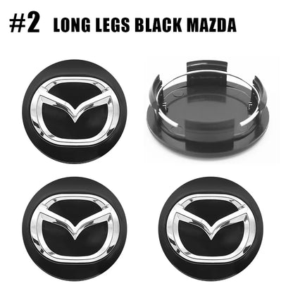 4Pcs 56mm/60mm Car Wheel Center Hub Caps Rim Cover Badge Emblem For Mazda 2 3 5 6 323 626 CX3 CX5 CX30 RX8 MX5 Atenza Axela MS