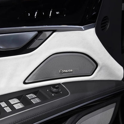 4pcs Car Audio Speaker Decorate Stickers 3D Aluminum Badge Emblem Decal For Mazda 2015 RX7 MX3 Axela 3 626 5 Atenza MX5 RX8 2019