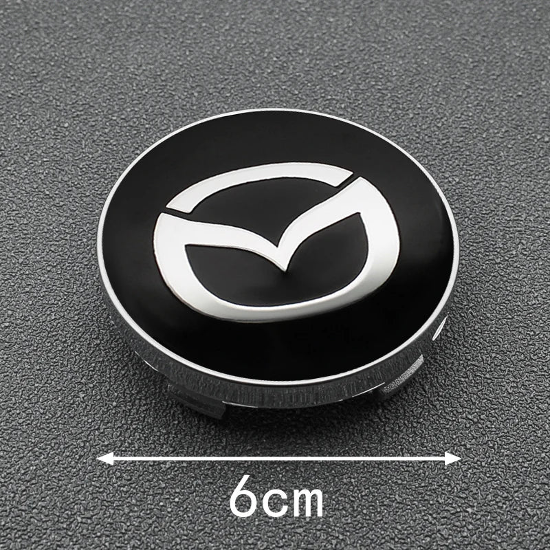 4Pcs 56mm/60mm Car Wheel Center Hub Caps Rim Cover Badge Emblem For Mazda 2 3 5 6 323 626 CX3 CX5 CX30 RX8 MX5 Atenza Axela MS