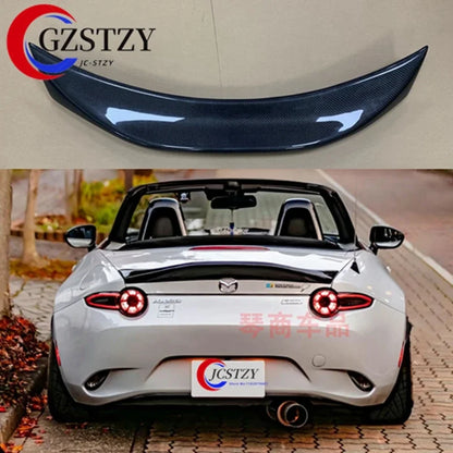 For Mazda MX5 Miata ND RF LMS Style FRP Fiber Glass Unpainted Duckbill Spoiler Trunk Wing Lip Racing Accessories Tuning Trim