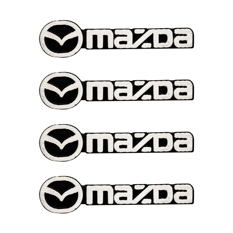 4pcs Car Audio Speaker Decorate Stickers 3D Aluminum Badge Emblem Decal For Mazda 2015 RX7 MX3 Axela 3 626 5 Atenza MX5 RX8 2019