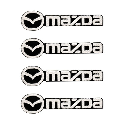 4pcs Car Audio Speaker Decorate Stickers 3D Aluminum Badge Emblem Decal For Mazda 2015 RX7 MX3 Axela 3 626 5 Atenza MX5 RX8 2019