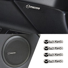 4pcs Car Audio Speaker Decorate Stickers 3D Aluminum Badge Emblem Decal For Mazda 2015 RX7 MX3 Axela 3 626 5 Atenza MX5 RX8 2019