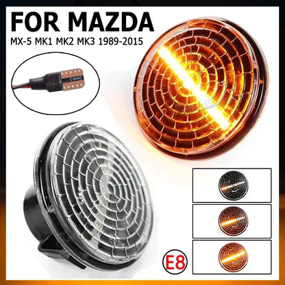 2Pcs Led Dynamic Blinker Indicator Side Marker Turn Signal Light Accessorie For Mazda MX5 Miata Mk1 Mk2 Mk3 1989-2015 Na Nb Nc