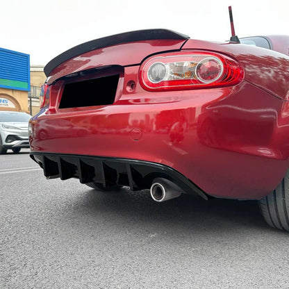 For Mazda MX-5 Miata NC 2006-2015 Rear Lip Spoiler Rear Bumper Shovel Lower Lip Splitter Modification Car Body Kit Glossy Black