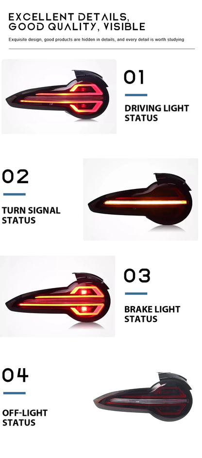 A Pair of Fashion For Mazda MX-5 MX5 ND15 2015-2022 Exterior Rear Lamp LED Taillight Assembly Auto Modified Tool Car Accessories