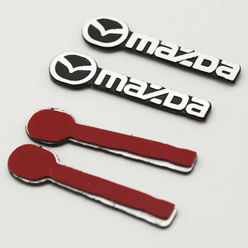 4pcs Car Audio Speaker Decorate Stickers 3D Aluminum Badge Emblem Decal For Mazda 2015 RX7 MX3 Axela 3 626 5 Atenza MX5 RX8 2019