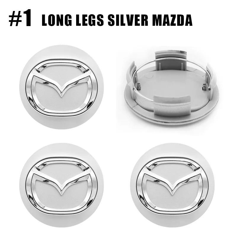 4Pcs 56mm/60mm Car Wheel Center Hub Caps Rim Cover Badge Emblem For Mazda 2 3 5 6 323 626 CX3 CX5 CX30 RX8 MX5 Atenza Axela MS
