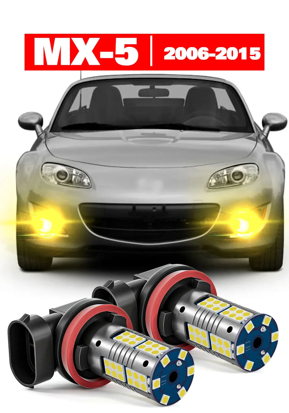 For Mazda MX-5 MX 5 MX5 NC 2006-2015 Accessories 2pcs LED Fog Light 2007 2008 2009 2010 2011 2012 2013 2014