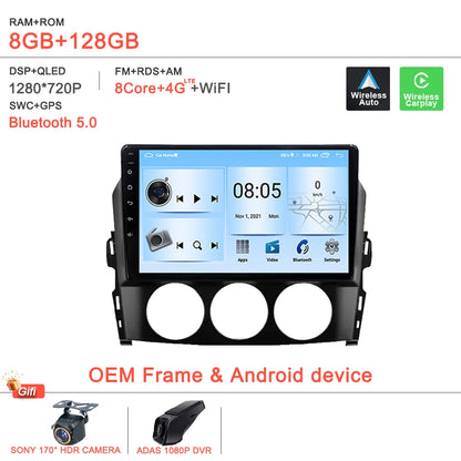 Car Radio Multimedia Video Player For Mazda MX-5 MX5 MX 5 NC 2005-2015 Head Unit 4G WiFi Bluetooth DSP Wireless Carplay No 2DIN