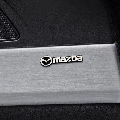 4pcs Car Audio Speaker Decorate Stickers 3D Aluminum Badge Emblem Decal For Mazda 2015 RX7 MX3 Axela 3 626 5 Atenza MX5 RX8 2019