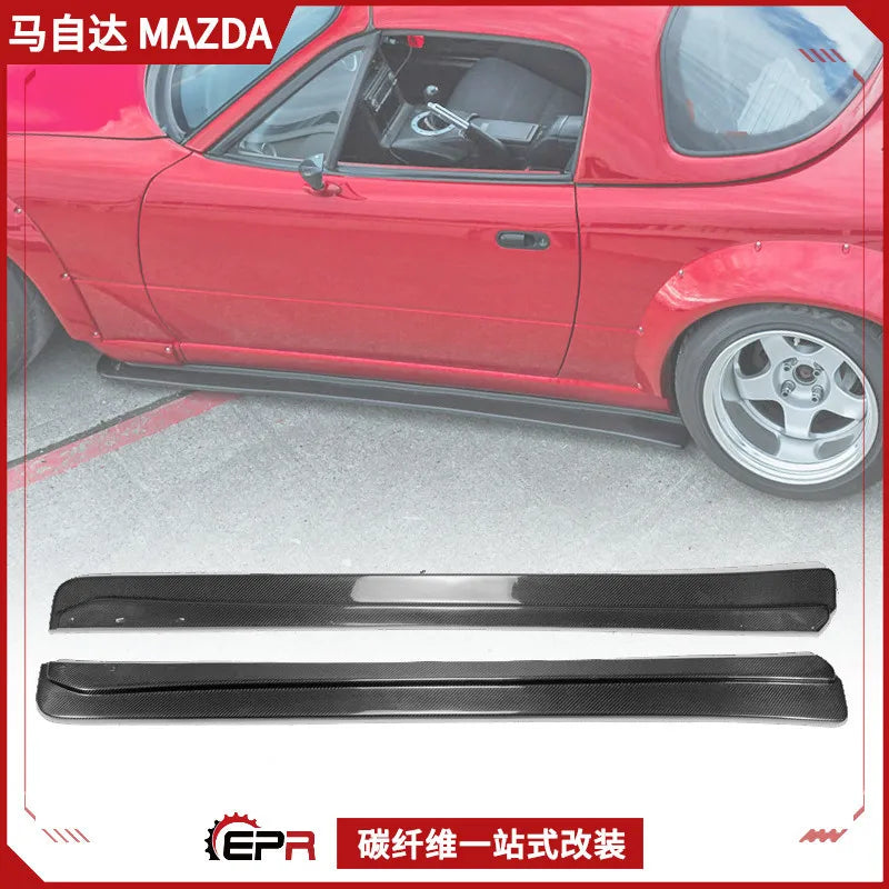 Suitable for Miata Mazda MX5 NA car skirt modification, carbon fiber side skirt baseplate FD side shovel installation