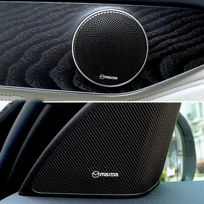 4pcs Car Audio Speaker Decorate Stickers 3D Aluminum Badge Emblem Decal For Mazda 2015 RX7 MX3 Axela 3 626 5 Atenza MX5 RX8 2019