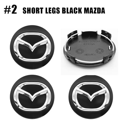 4Pcs 56mm/60mm Car Wheel Center Hub Caps Rim Cover Badge Emblem For Mazda 2 3 5 6 323 626 CX3 CX5 CX30 RX8 MX5 Atenza Axela MS