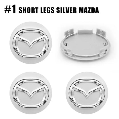 4Pcs 56mm/60mm Car Wheel Center Hub Caps Rim Cover Badge Emblem For Mazda 2 3 5 6 323 626 CX3 CX5 CX30 RX8 MX5 Atenza Axela MS