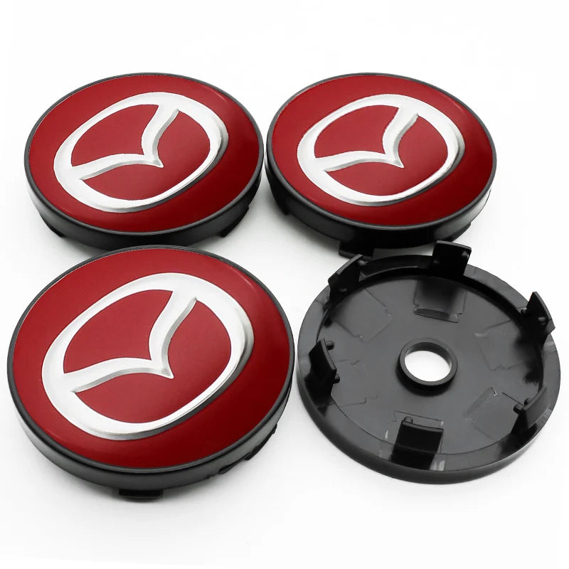 4Pcs 56mm/60mm Car Wheel Center Hub Caps Rim Cover Badge Emblem For Mazda 2 3 5 6 323 626 CX3 CX5 CX30 RX8 MX5 Atenza Axela MS