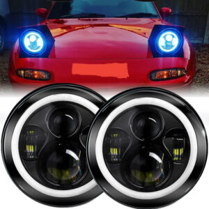 Faros LED Redondos 7" con Angel Eyes para Mazda MX-5 1990-1997